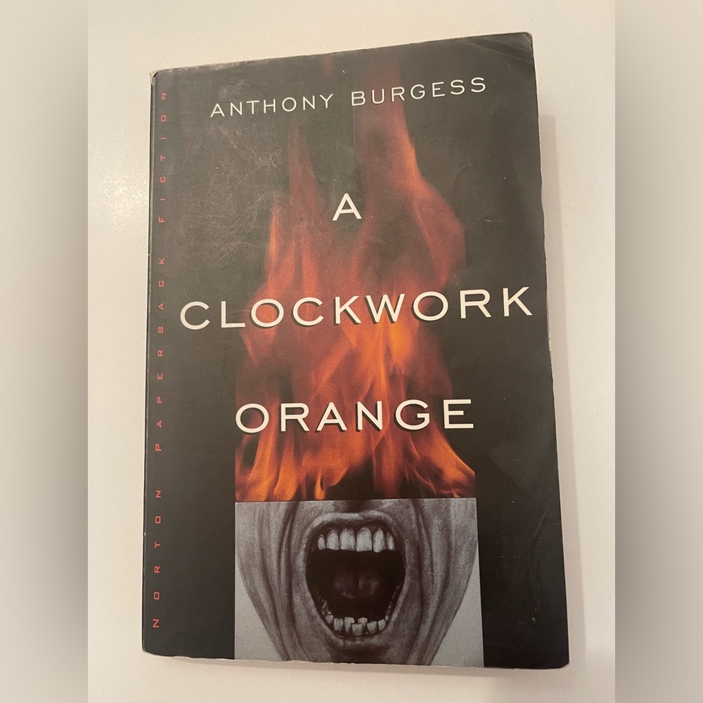 A Clockwork Orange by Anthony Burgess - Black and Orange Cover